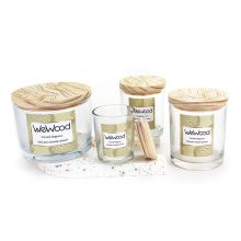 木(mù)蓋玻璃香薰蠟燭容器(qì)