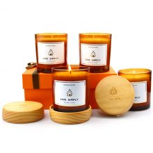 定制(zhì)木(mù)蓋蠟燭容器(qì)和(hé)包裝