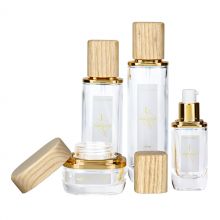 白(bái)蠟木(mù)蓋護膚品瓶套裝