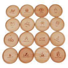 創意桌面榉木(mù)咖啡茶杯墊