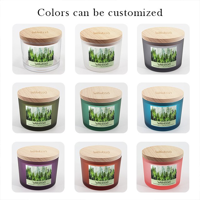 新款印刷木(mù)蓋玻璃燭台