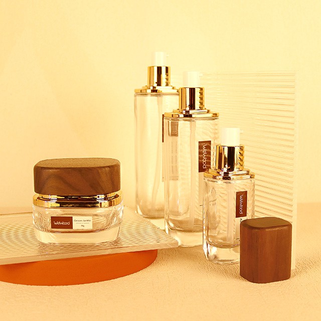 環保高(gāo)端胡桃木(mù)蓋護膚品包裝