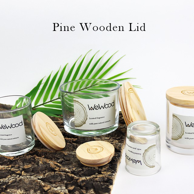 透明(míng)玻璃蠟燭杯帶木(mù)蓋