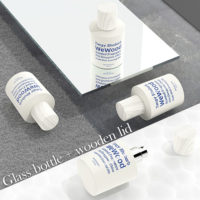 白(bái)色木(mù)蓋玻璃香水(shuǐ)瓶