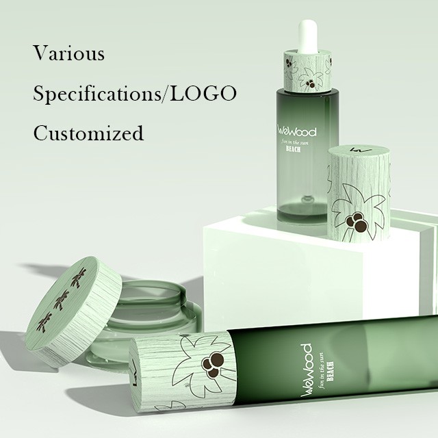 綠(lǜ)色木(mù)蓋化(huà)妝品瓶空(kōng)瓶