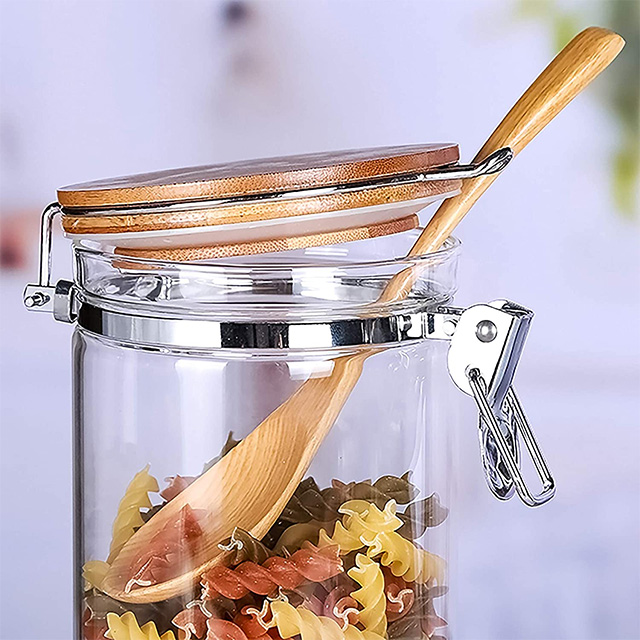 卡扣竹木(mù)蓋食品密封罐