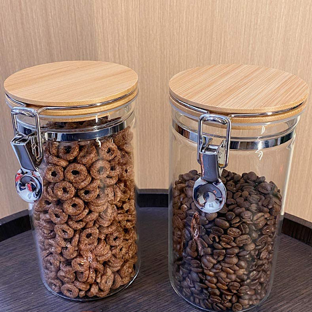 卡扣竹木(mù)蓋食品密封罐