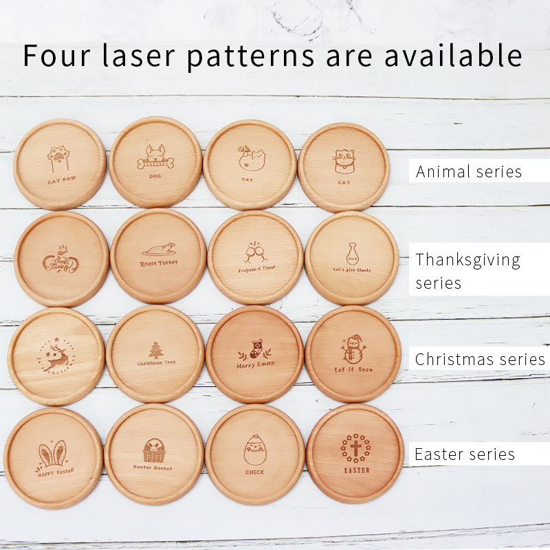 創意桌面榉木(mù)咖啡茶杯墊