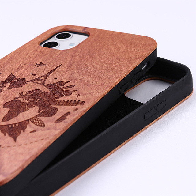 個(gè)性化(huà)激光(guāng)雕刻木(mù)制(zhì)手機(jī)殼